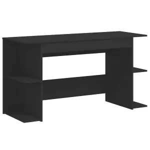 Berkfield Desk Black 140x50x75 cm Engineered Wood