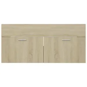 Berkfield Sink Cabinet Sonoma Oak 100x38.5x46 cm Engineered Wood