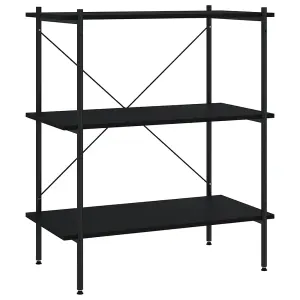 Berkfield 3-Tier Shelving Unit Black 80x40x92 cm