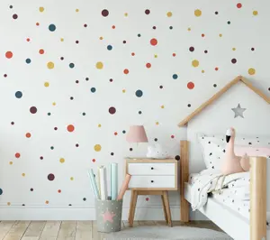 Retro Wall Stickers For Kids Rooms Polka Dots