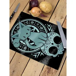 Grindstore Kitten Of The Night Chopping Board Black/Mint Green (One Size)