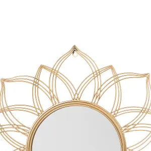 Beliani Glam Wall Mirror MILLY Metal Gold