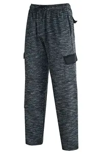 MS9 Mens Cargo Combat Fleece Trouser Work Tracksuit Jogging Bottoms Pants H20, Charcoal - M