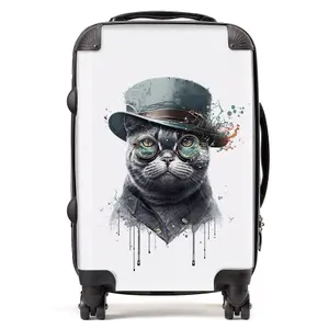 British Shorthair Cat Splashart Suitcase - Cabin