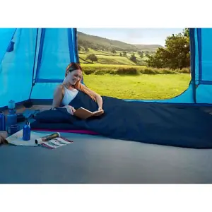 Duvalay Comfort Sleeping Bag Navy 4.5 Tog Hollowfibre 66x190cm