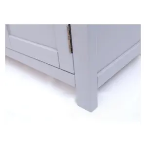 Mirano Grey 2 Door TV Cabinet Chrome Knob