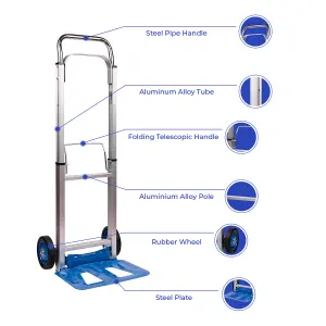 Neo 80kg Capacity Sack Trolley Folding With Extendable Handle