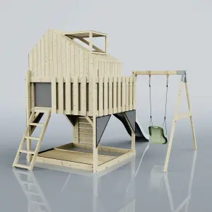 PolarPlay Kids Climbing Tower & Playhouse with Swing and Slide - Swing Eerika Mist