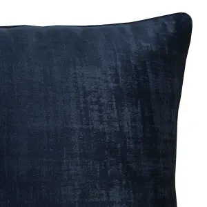 GoodHome Ruvor Blue Plain Indoor Cushion (L)55cm x (W)55cm