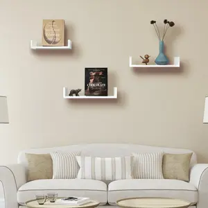 Byun 3 Piece Floating Shelf Set White