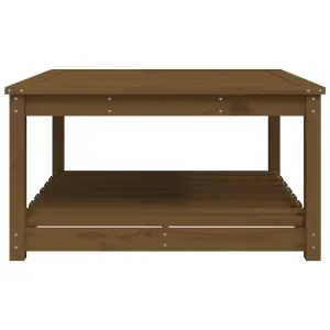 Berkfield Garden Table Honey Brown 82.5x82.5x45 cm Solid Wood Pine