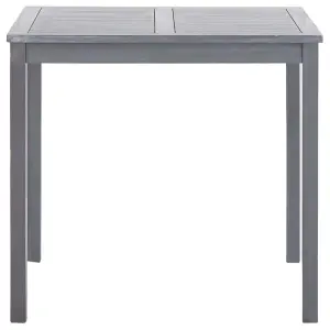 Berkfield Garden Table Grey 80x80x74 cm Solid Acacia Wood