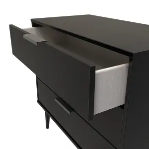 Hong Kong Ready assembled Matt black 3 Drawer Chest of drawers (H)695mm (W)765mm (D)415mm