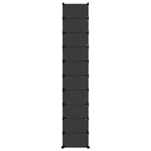 Berkfield Shoe Rack Black 44x32x174 cm PP