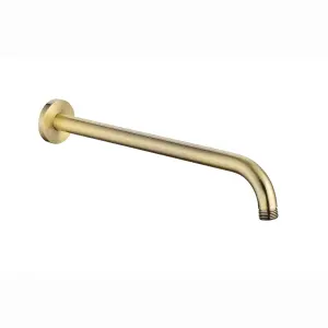 ENKI Antique Brass Round Wall Mounted Shower Arm 320mm