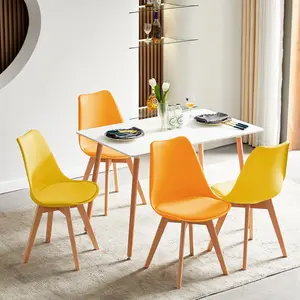 Nero Upholstered Side Chair (Set of 4) Yellow/Orange