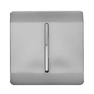 Trendi Switch 10A Triple Pole Bathroom Fan Isolator Switch in Brushed Steel