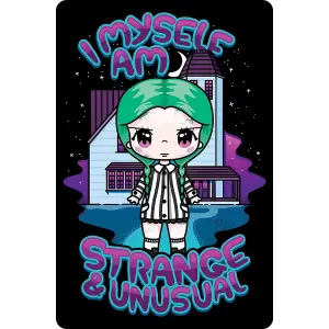 Grindstore I, Myself, Am Strange & Unusual Tin Plaque Black/White/Yellow (One Size)