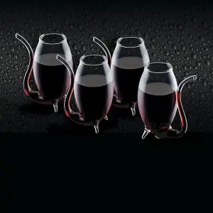 BarCraft Set of 4 Glass Port Sippers