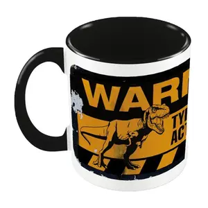 Juric World: Dominion Warning Mug Black/White/Yellow (One Size)