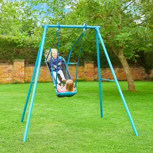 Single Metal Swing with Pirate Boat Seat