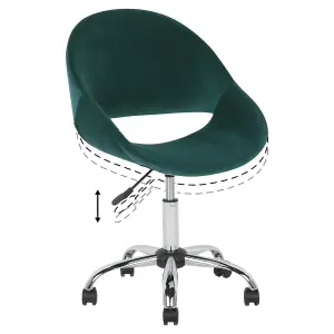 Desk Chair Velvet Emerald Green SELMA