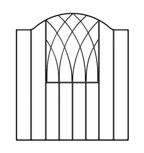 ABBI Metal Low Bow Top Garden Gate 955mm GAP x 942mm High VESC