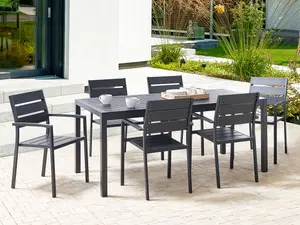 Garden Table Synthetic Material Black VERNIO