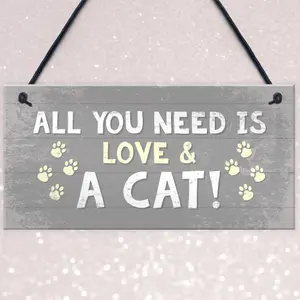 Red Ocean Cat Signs For Home Cat Door Sign Birthday Xmas Gift For Cat Lover Hanging Plaque