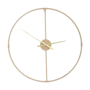 Interiors by Premier Wall Clock With Gold Finish Metal Open Frame