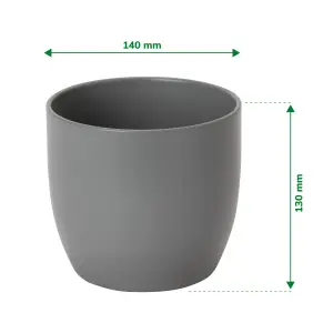 Verve Griffin Ceramic Plant pot (Dia) 14cm, (H)13cm, 1.4L