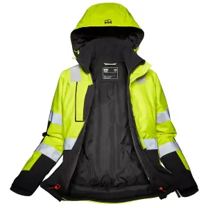 Helly Hansen Workwear Womens Luna Hi-Vis Winter Jacket (Yellow/Black)  (Small)