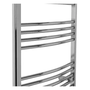 Right Radiators 750x600 mm Bathroom Curved Heated Towel Rail Radiator Warmer Ladder Chrome