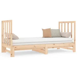 Berkfield Pull-out Day Bed 2x(90x190) cm Solid Wood Pine