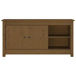 Berkfield TV Cabinet Honey Brown 103x36.5x52 cm Solid Wood Pine