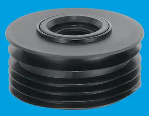 McAlpine DC2-BL Black 4"/110mm Drain Reducer Connector