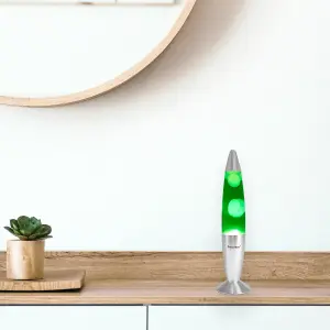 Innoteck 13" Soothing Motion Lava Lamp - White Lava, Green Liquid