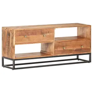 Berkfield TV cabinet 120x30x50 cm Rough Acacia Wood