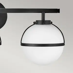 Luminosa Hinkley Hollis Bathroom Wall Lamp Black, IP44