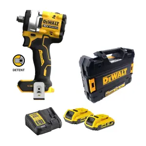 Dewalt 18v XR DCF922D2T Brushless 1/2 Compact Torque Wrench Detent Pin - 2x 2ah