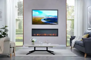 60" AVENA MEDIA WALL INSERT/FREESTANDING FIREPLACE