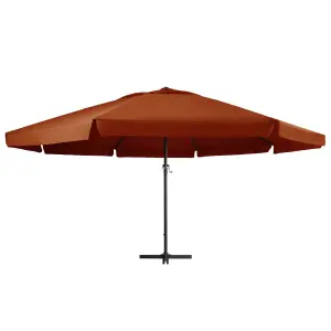 Berkfield Outdoor Parasol with Aluminium Pole 600 cm Terracotta