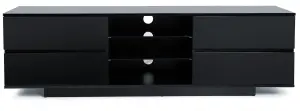 Centurion Supports Avitus Gloss Black with 4-Black Drawers and 2 Shelves up to 65" LED, LCD, Plasma TV Stand