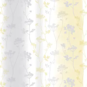 Sublime Yellow/Grey Summertime Floral Wallpaper