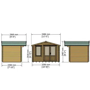 Berryfield 11 x 8 Ft. Log Cabin