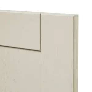 GoodHome Verbena Painted natural ash Matt cashmere Shaker Tall appliance Cabinet door (W)600mm (H)806mm (T)20mm