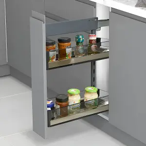 Slide Out Storage Drawer,2 Tier Pull Out Kitchen Storage,Pantry Shelves Drawers,Cabinet for Home Organisation