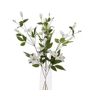 Hill Interiors White Florida Clematis Faux Plant