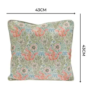 William Morris Compton Floral Filled Decorative Throw Scatter Cushion - 43 x 43cm - Set of 2