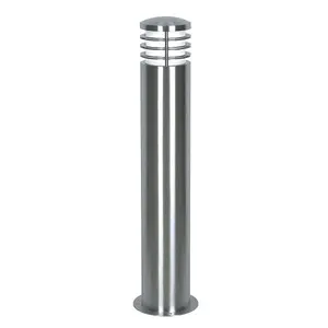 Outdoor IP44 Bollard Light Stainless Steel LED E27 15W Bulb Garden External